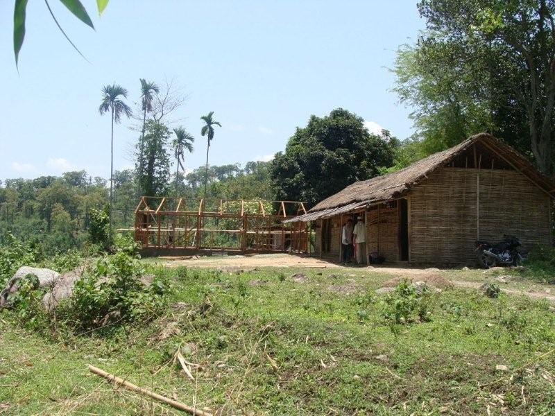 Side view of school